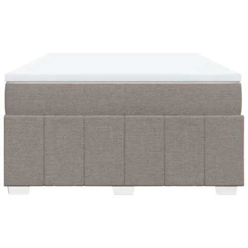 Boxspring - Krevet s oprugama i madracem smeđesivi 140 x 190 cm od tkanine - Sivo-smeđa 140 x 190 cm Cijena
