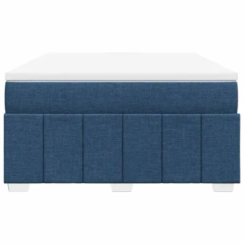 Boxspring - Krevet s oprugama i madracem plavi 140 x 190 cm od tkanine - Plava 140 x 190 cm Cijena