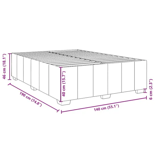 Boxspring - Krevet s oprugama i madracem plavi 140 x 190 cm od tkanine - Plava 140 x 190 cm Cijena