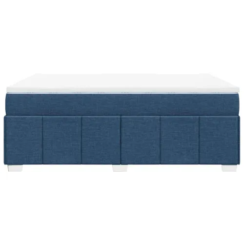 Boxspring - Krevet s oprugama i madracem plavi 140 x 190 cm od tkanine - Plava 140 x 190 cm Cijena