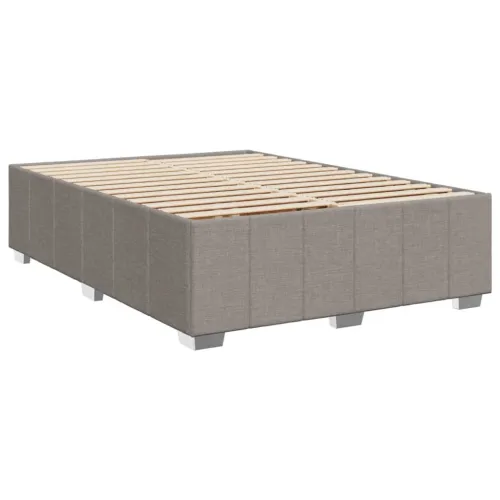 Boxspring - Krevet s oprugama i madracem smeđesivi 140x200 cm tkanina - Sivo-smeđa 140 x 200 cm Cijena