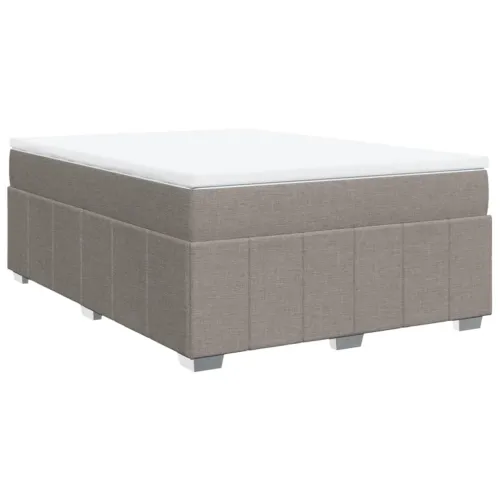 Boxspring - Krevet s oprugama i madracem smeđesivi 140x200 cm tkanina - Sivo-smeđa 140 x 200 cm Cijena