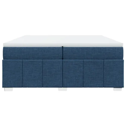 Boxspring - Krevet s oprugama i madracem plavi 200 x 200 cm od tkanine - Plava 200 x 200 cm Cijena