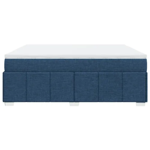 Boxspring - Krevet s oprugama i madracem plavi 200 x 200 cm od tkanine - Plava 200 x 200 cm Cijena