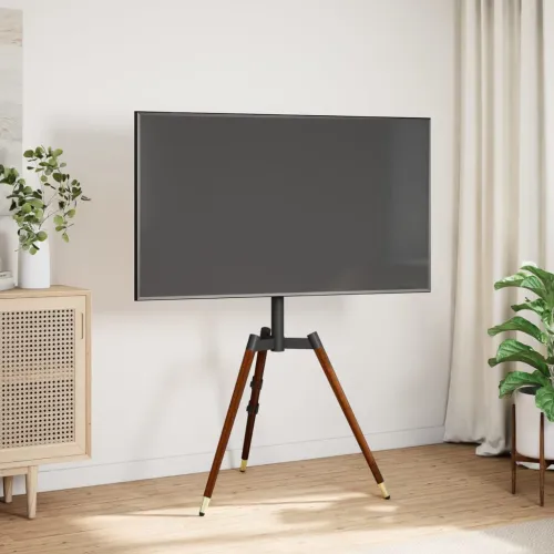 TV tronožac za zaslon od 37-65 inča max. VESA 400x400 mm 40 kg - Crna i tamna boja oraha u spreju 1 s 3 noge Crna i tamni orah s Cijena