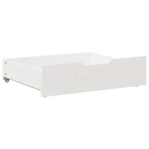 Ladice ispod kreveta 2 kom bijele 75x55x17 cm od borovine - Bijela 75 x 55 x 16 cm Cijena