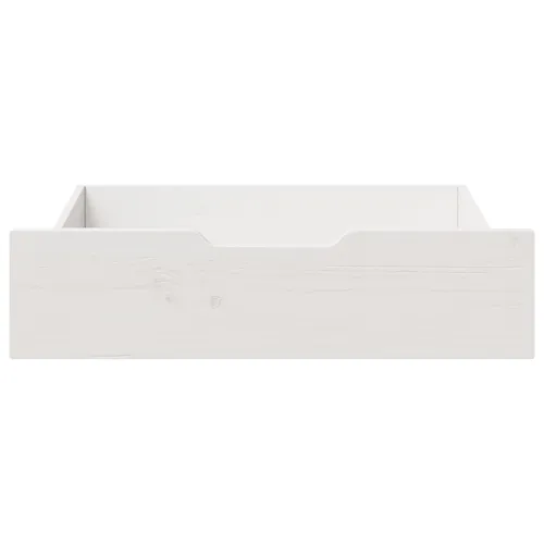 Ladice ispod kreveta 2 kom bijele 75x55x17 cm od borovine - Bijela 75 x 55 x 16 cm Cijena