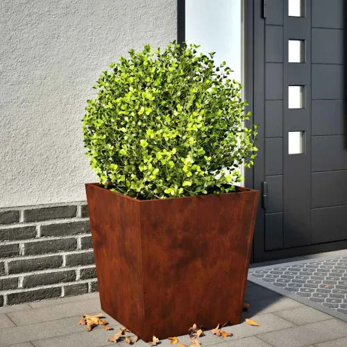 Vrtne sadilice 2 kom 50 x 50 x 50 cm Pohabani čelik - Otporni čelik / smeđa 50 x 50 x 50 cm 2 Cijena