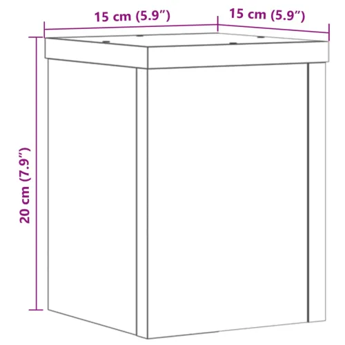 Stalci za biljke 2 kom boja hrasta 15 x 15 x 20 cm drveni - Hrast sonoma 15 x 15 x 20 cm Cijena