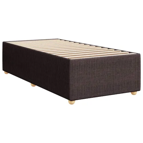 Boxspring - Krevet s oprugama i madracem tamnosmeđi 90 x 200 cm od tkanine - Tamno smeđa 90 x 200 cm Blok s kvadratima Tamno sme Cijena