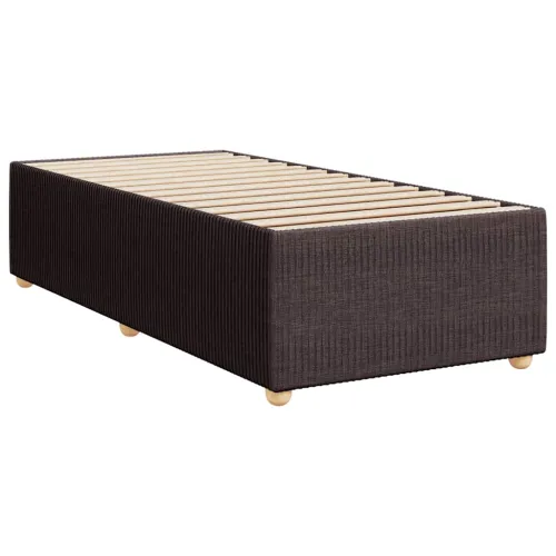 Boxspring - Krevet s oprugama i madracem tamnosmeđi 90 x 200 cm od tkanine - Tamno smeđa 90 x 200 cm Blok s kvadratima Tamno sme Cijena