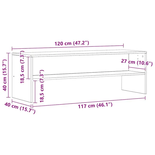 TV ormarić boja artisian hrast 120x40x40 cm konstruirano drvo - Artisian oak Cijena
