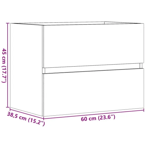 Kupaonski ormarić boja betona 60x38,5x45 cm konstruirano drvo - Beton siva 60 x 38.5 x 45 cm Cijena