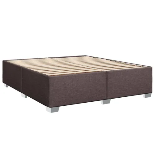 Boxspring - Krevet s oprugama i madracem tamnosmeđi 180x200 cm tkanina - Tamno smeđa 180 x 200 cm Blok s kvadratima Tamno smeđa Cijena