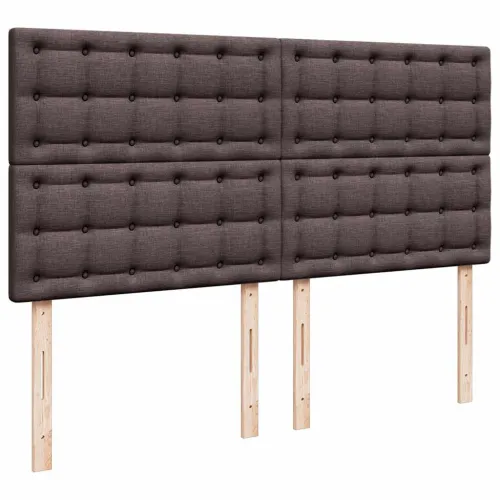 Boxspring - Krevet s oprugama i madracem tamnosmeđi 200x200 cm od tkanine - Tamno smeđa 200 x 200 cm gumbi Tamno smeđa Cijena