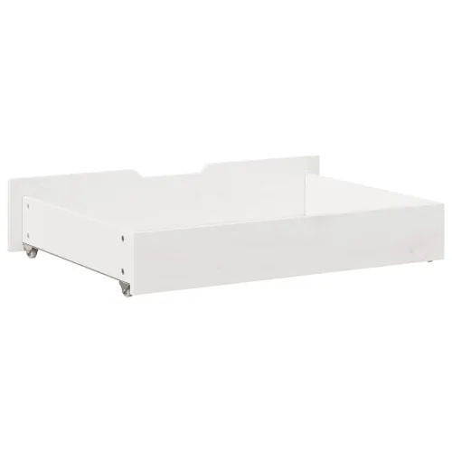 Ladice ispod kreveta 2 kom bijele 80x55x17 cm od borovine - Bijela 80 x 55 x 16 cm Cijena