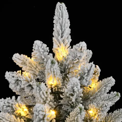 Umjetno božićno drvce s 300 LED žarulja i snijegom 210 cm - 210 cm s LED svjetlima Zelena i bijela Cijena