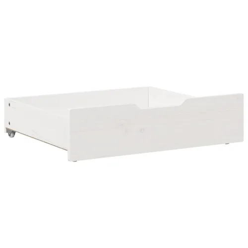 Ladice ispod kreveta 2 kom bijele 65x55x17 cm od borovine - Bijela 65 x 55 x 16 cm Cijena
