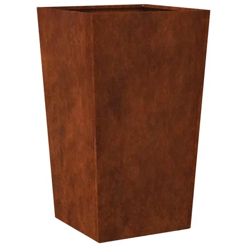 Vrtne sadilice 2 kom 45x45x75 cm Pohabani čelik - Otporni čelik / smeđa 45 x 45 x 75 cm 2 Cijena