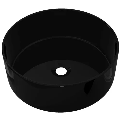 Keramički okrugli Lavabo - Umivaonik 40 x 15 cm crni - Crna Crna Cijena