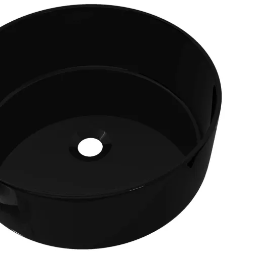 Keramički okrugli Lavabo - Umivaonik 40 x 15 cm crni - Crna Cijena