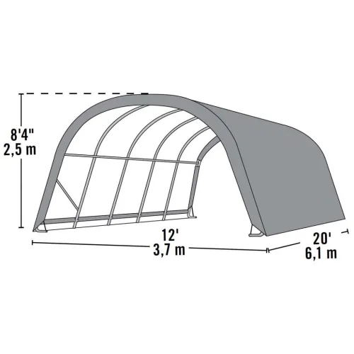 ShelterLogic - Nadstrešnica za stoku - 610x370x250cm - BRANDED IN THE USA Cijena