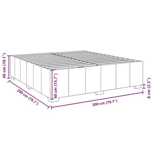 Boxspring - Krevet s oprugama i madracem crni 200x200 cm od tkanine - Crna 200 x 200 cm Cijena