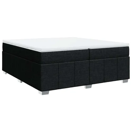 Boxspring - Krevet s oprugama i madracem crni 200x200 cm od tkanine - Crna 200 x 200 cm Cijena