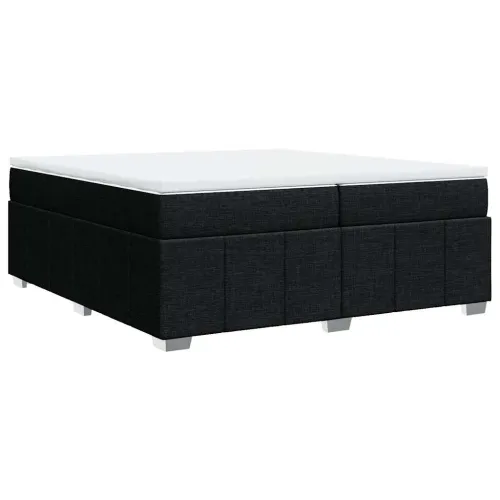 Boxspring - Krevet s oprugama i madracem crni 200x200 cm od tkanine - Crna 200 x 200 cm Cijena