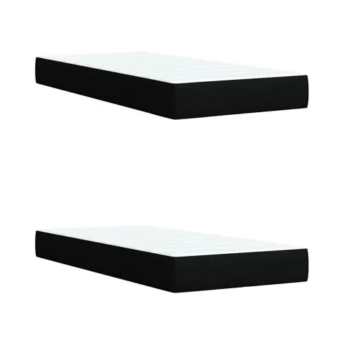 Boxspring - Krevet s oprugama i madracem crni 200x200 cm od tkanine - Crna 200 x 200 cm Cijena