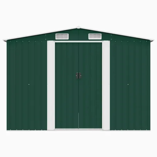 Vrtna kućica - Vrtno spremište 257 x 298 x 178 cm metalno zeleno - Zelena 257 x 298 x 178 cm Cijena
