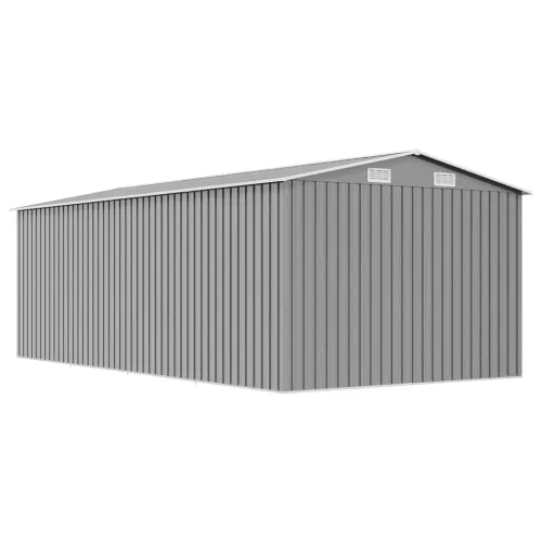 Vrtna kućica - Vrtno spremište 257 x 489 x 181 cm metalno sivo - Siva 257 x 489 x 181 cm Cijena