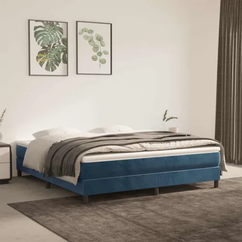 Madrac s džepičastim oprugama srednje tvrdoće tamnoplavi 160x220x20 cm - Tamno plava 160 x 220 cm Cijena