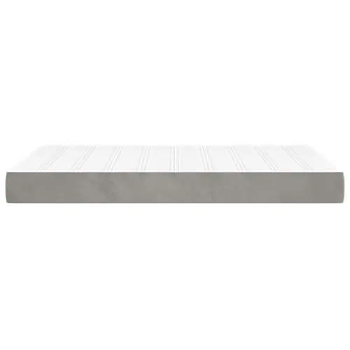 Madrac s oprugama srednje tvrdoće svjetlosivi 120x220x20 cm baršunasti - Svjetlosiva 120 x 220 cm Cijena