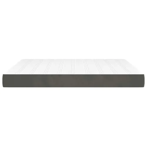 Madrac s oprugama srednje tvrdoće tamnosivi 160x220x20 cm baršunasti - Tamnosiva 160 x 220 cm Cijena