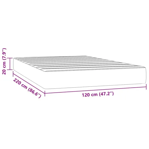 Madrac s oprugama srednje tvrdoće tamnozeleni 120x220x20 cm baršunasti - Tamnozelena 120 x 220 cm Cijena