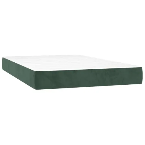 Madrac s oprugama srednje tvrdoće tamnozeleni 120x220x20 cm baršunasti - Tamnozelena 120 x 220 cm Cijena