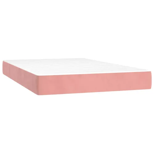 Madrac s džepičastim oprugama srednje tvrdoće rozi 120x220x20 cm baršunasti - Ružičasta 120 x 220 cm Cijena