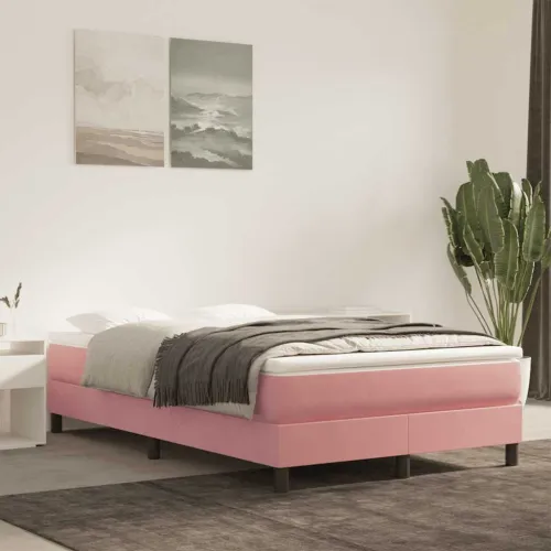Madrac s džepičastim oprugama srednje tvrdoće rozi 120x220x20 cm baršunasti - Ružičasta 120 x 220 cm Cijena