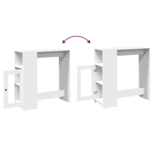 Barski stol s držačima bijeli 101x40x103,5 cm drveni - Bijela 1 Cijena