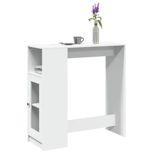 Barski stol s držačima bijeli 101x40x103,5 cm drveni - Bijela 1 Cijena