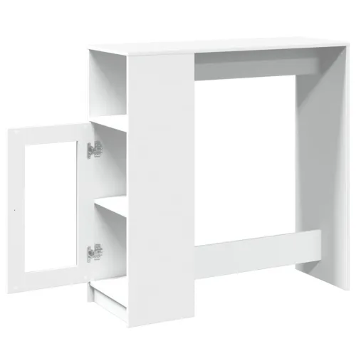 Barski stol s držačima bijeli 101x40x103,5 cm drveni - Bijela 1 Cijena