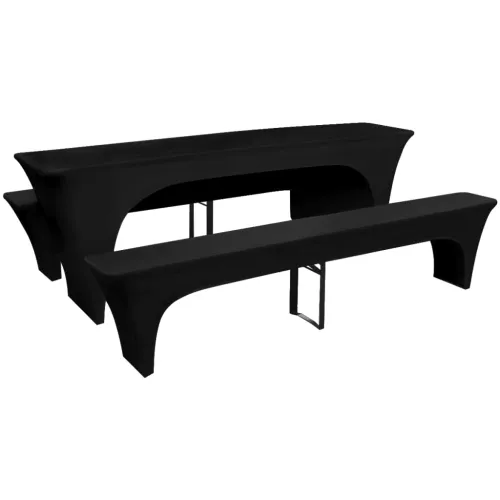 3 Elastične Navlake za Pivski Stol i Klupe Crne 220 x 70 x 80 cm - Crna 220 x 70 x 80 cm 3 Crna Cijena