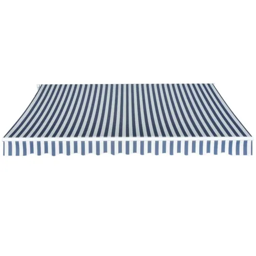 Sklopiva tenda na ručno upravljanje 350 cm crno-bijela - Plava i bijela 350 cm Cijena