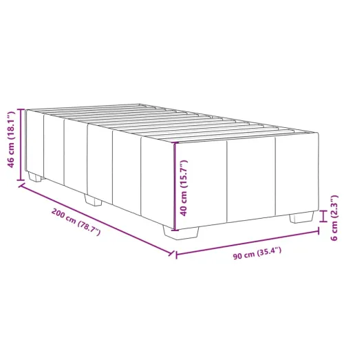 Okvir kreveta s oprugama i madrac svjetlosivi 90x200cm tkanina - Svjetlosiva 90 x 200 cm Cijena