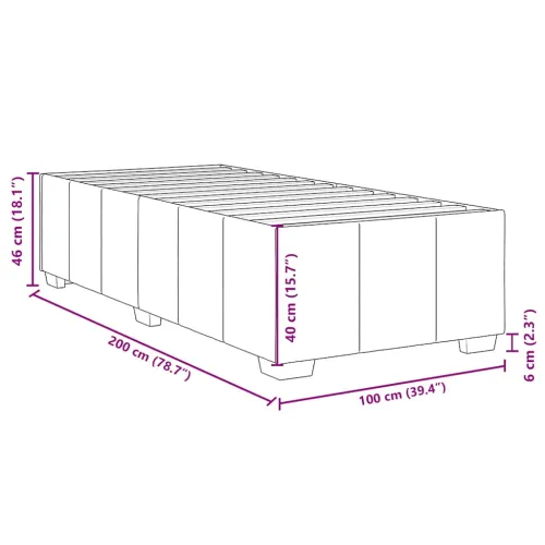 Boxspring - Krevet s oprugama i madracem svjetlosivi 100x200 cm od tkanine - Svjetlosiva 100 x 200 cm Cijena