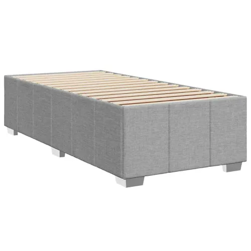 Boxspring - Krevet s oprugama i madracem svjetlosivi 100x200 cm od tkanine - Svjetlosiva 100 x 200 cm Cijena
