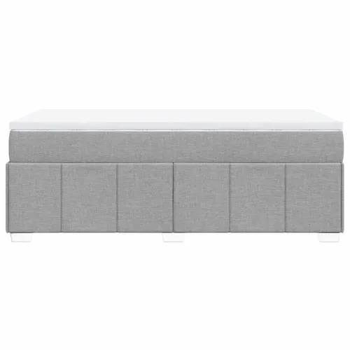 Boxspring - Krevet s oprugama i madracem svjetlosivi 100x200 cm od tkanine - Svjetlosiva 100 x 200 cm Cijena
