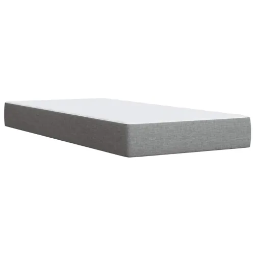 Boxspring - Krevet s oprugama i madracem svjetlosivi 100x200 cm od tkanine - Svjetlosiva 100 x 200 cm Cijena