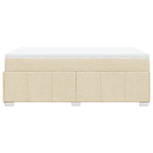 Krevet box spring s madracem krem 120 x 190 cm od tkanine - Krema 120 x 190 cm Cijena